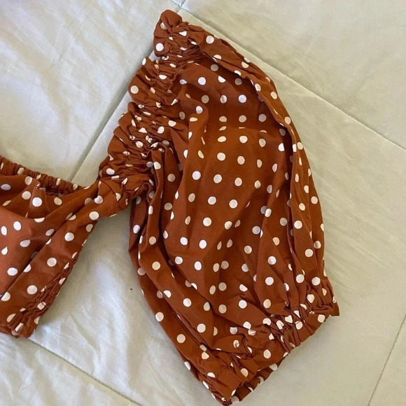 WeWoreWhat Coco polka dot crop top - Picture 6 of 14